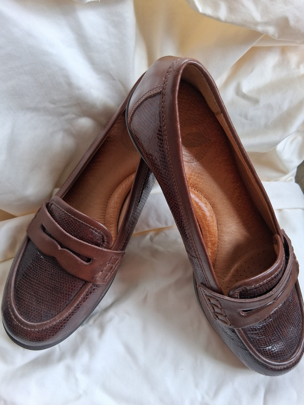 Nurture by Lamaze Women's Brown Leather Penny Loafers